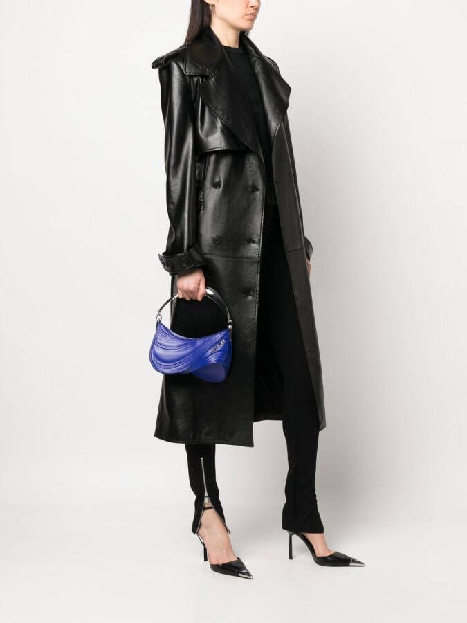 Mugler Spiral Curve 01 shopper met reliëf Blauw