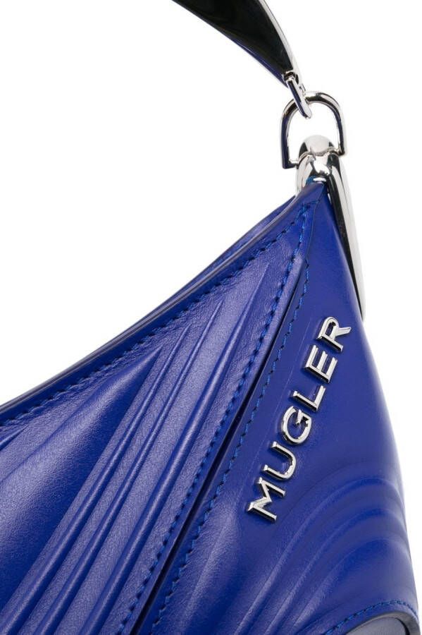 Mugler Spiral Curve 01 shopper met reliëf Blauw
