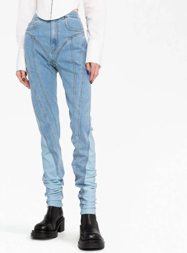 Mugler Skinny jeans Blauw