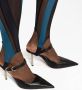 Mugler Spiral panelled leggings Blauw - Thumbnail 3