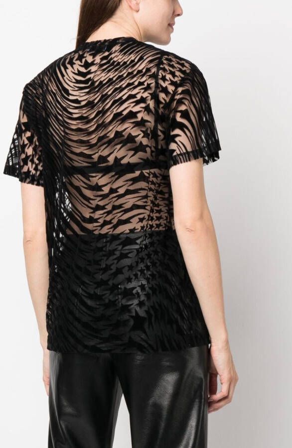 Mugler T-shirt met sterprint Zwart