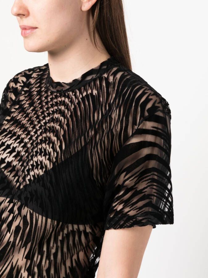 Mugler T-shirt met sterprint Zwart