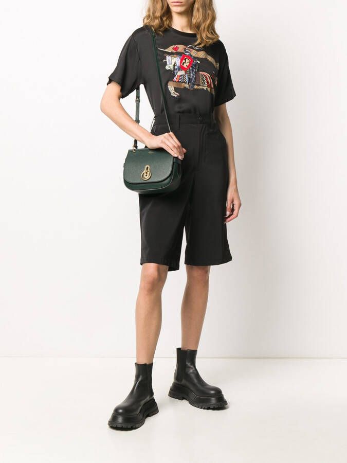 Mulberry Amberley crossbodytas met logo Groen