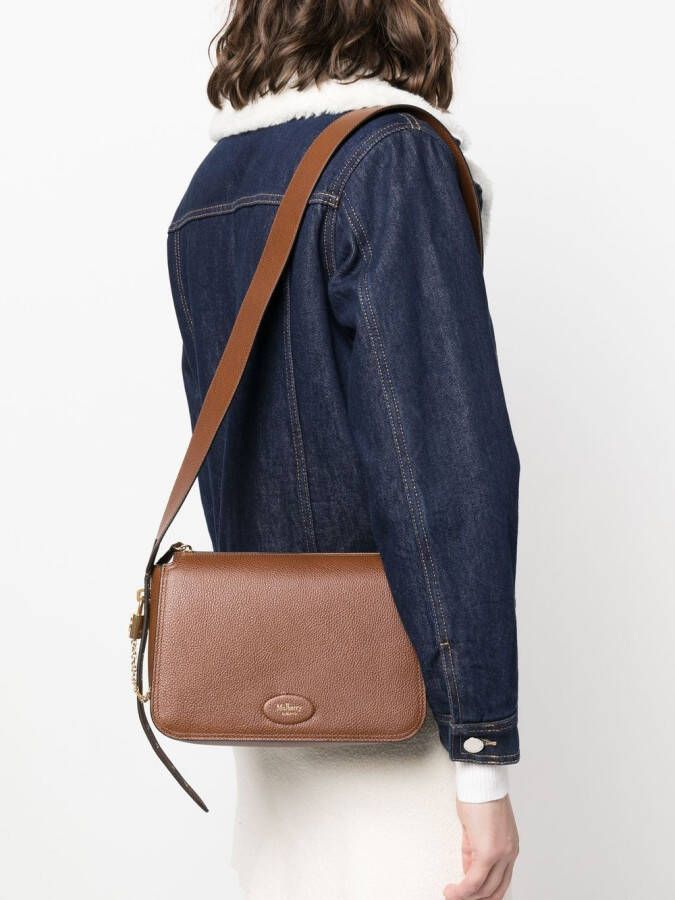 Mulberry Billie leren crossbodytas Bruin