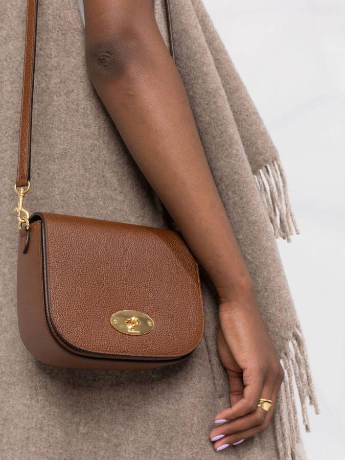 Mulberry Crossbodytas met gegraveerd logo Bruin