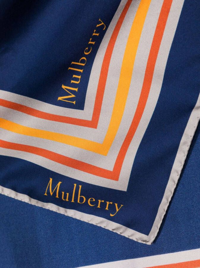 Mulberry Zijden sjaal Blauw