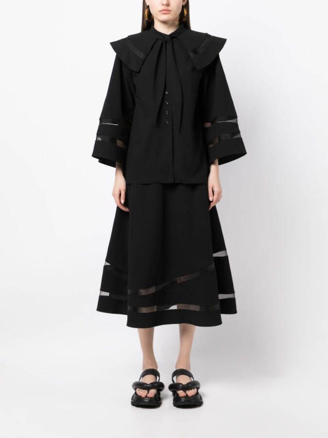 Muller Of Yoshiokubo Blouse met afneembare mouwen Zwart