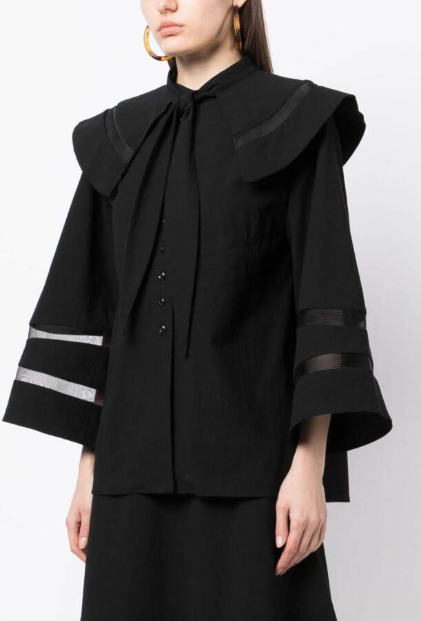Muller Of Yoshiokubo Blouse met afneembare mouwen Zwart