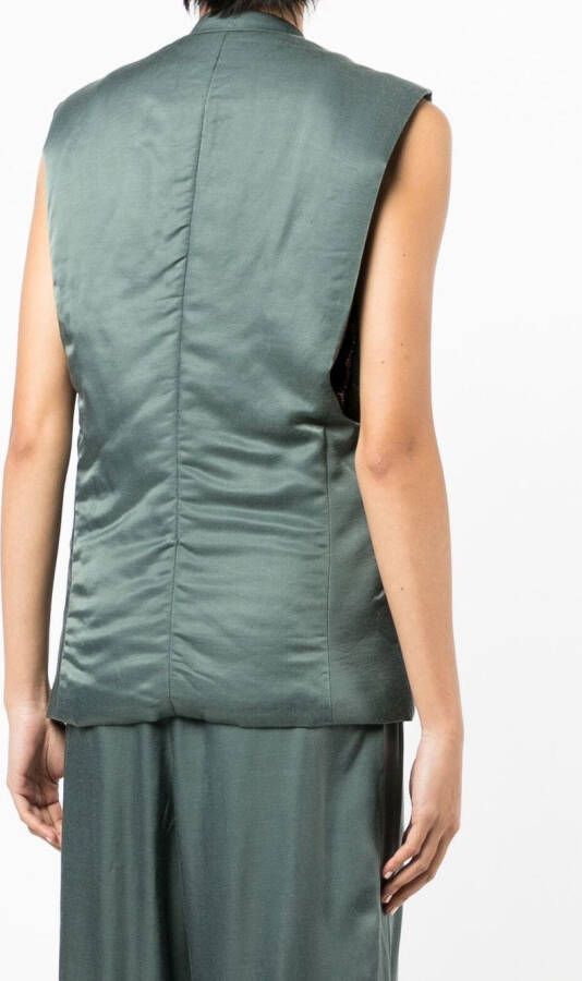 Muller Of Yoshiokubo Bodywarmer met V-hals Groen