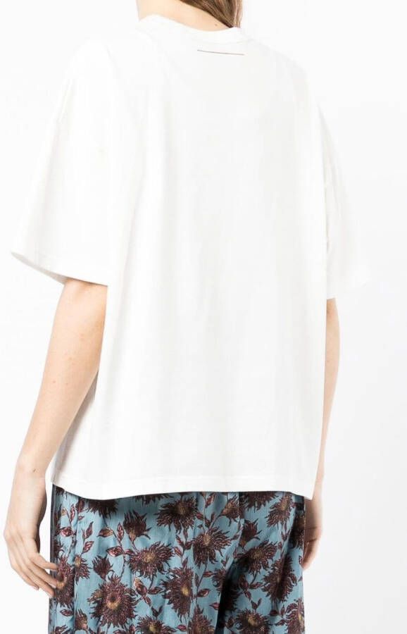 Muller Of Yoshiokubo T-shirt met verlaagde schouders Wit