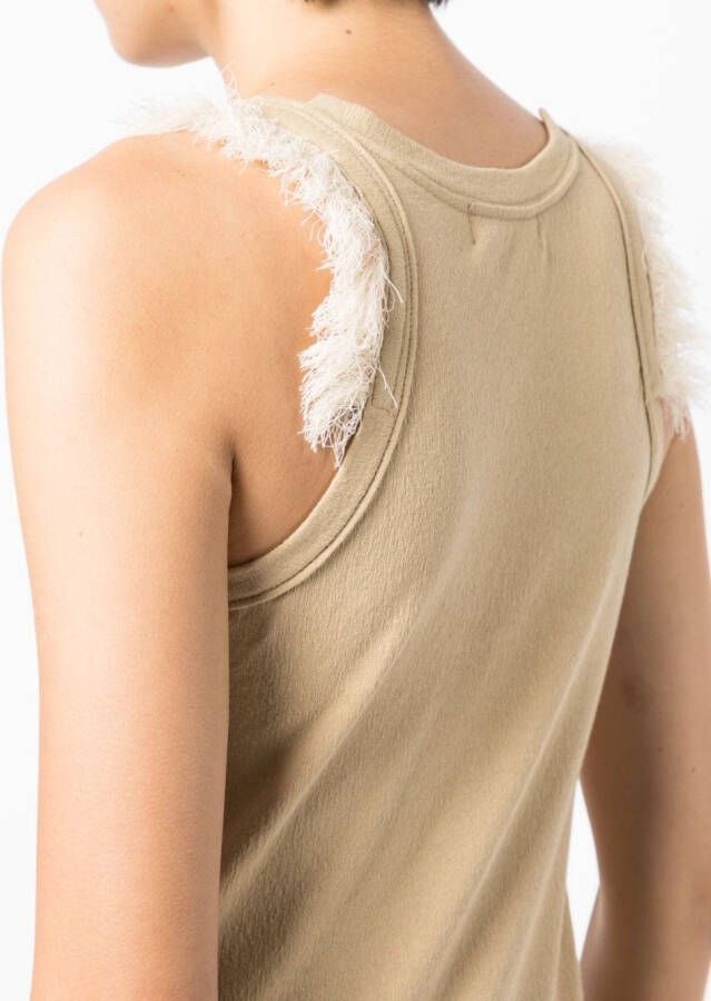 Muller Of Yoshiokubo Tanktop met ruches Bruin