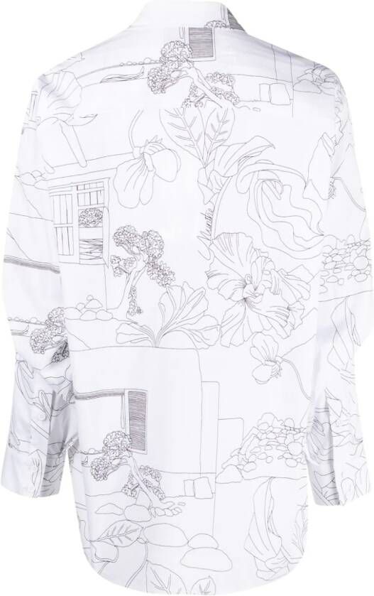MUNTHE Blouse met bloemenprint Wit