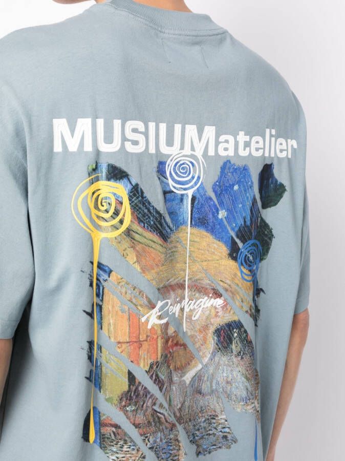 Musium Div. T-shirt met print Blauw