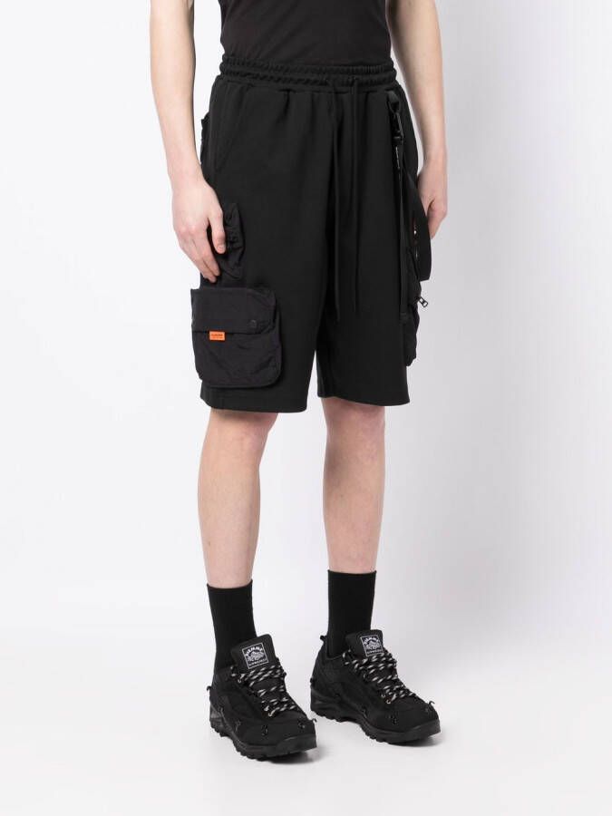 Musium Div. Shorts met elastische tailleband Zwart