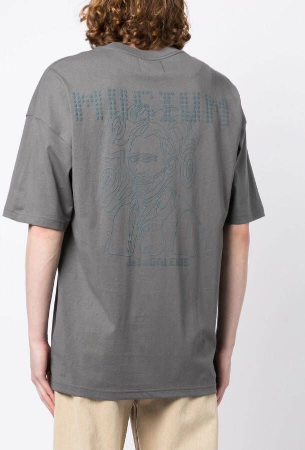 Musium Div. T-shirt met logoprint Grijs