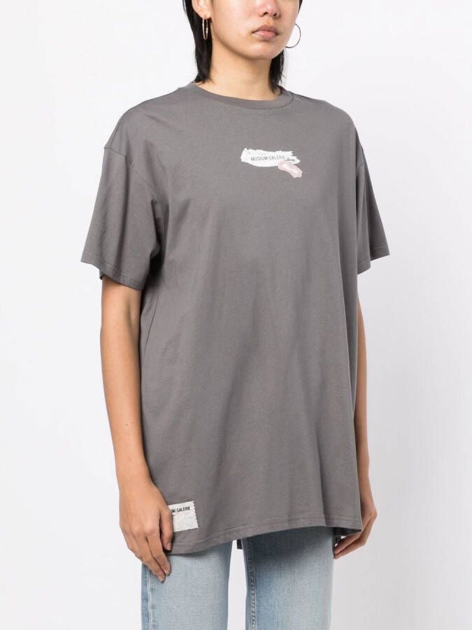 Musium Div. T-shirt met logoprint Grijs