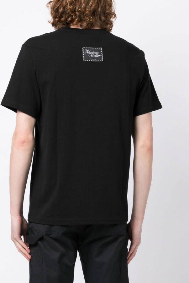 Musium Div. T-shirt met logoprint Zwart