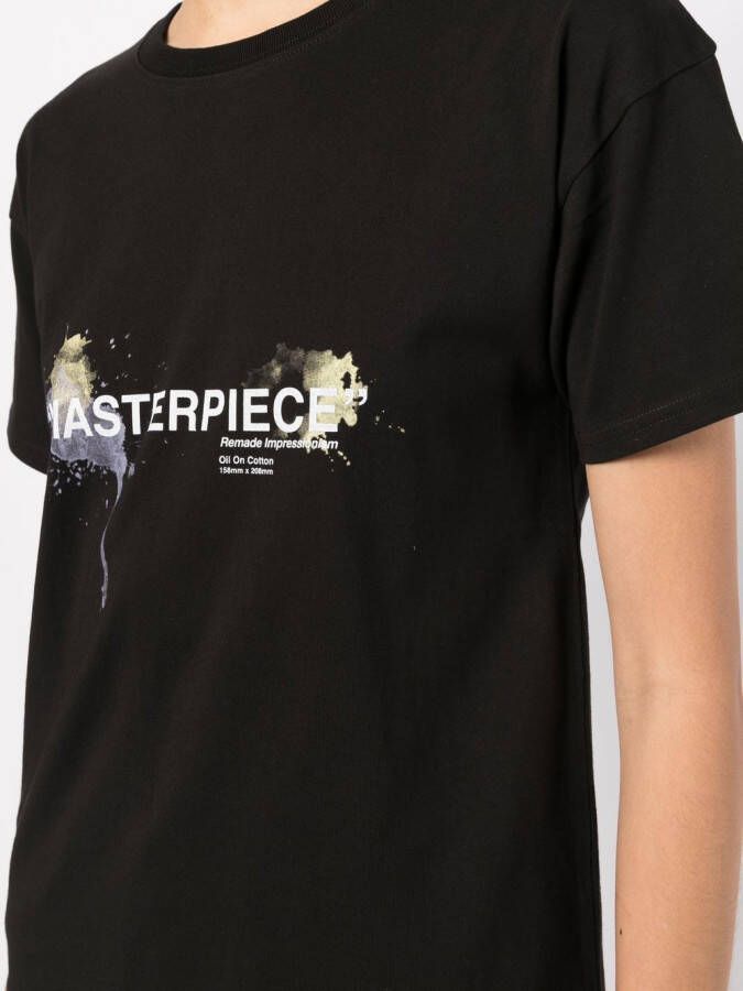 Musium Div. T-shirt met logoprint Zwart