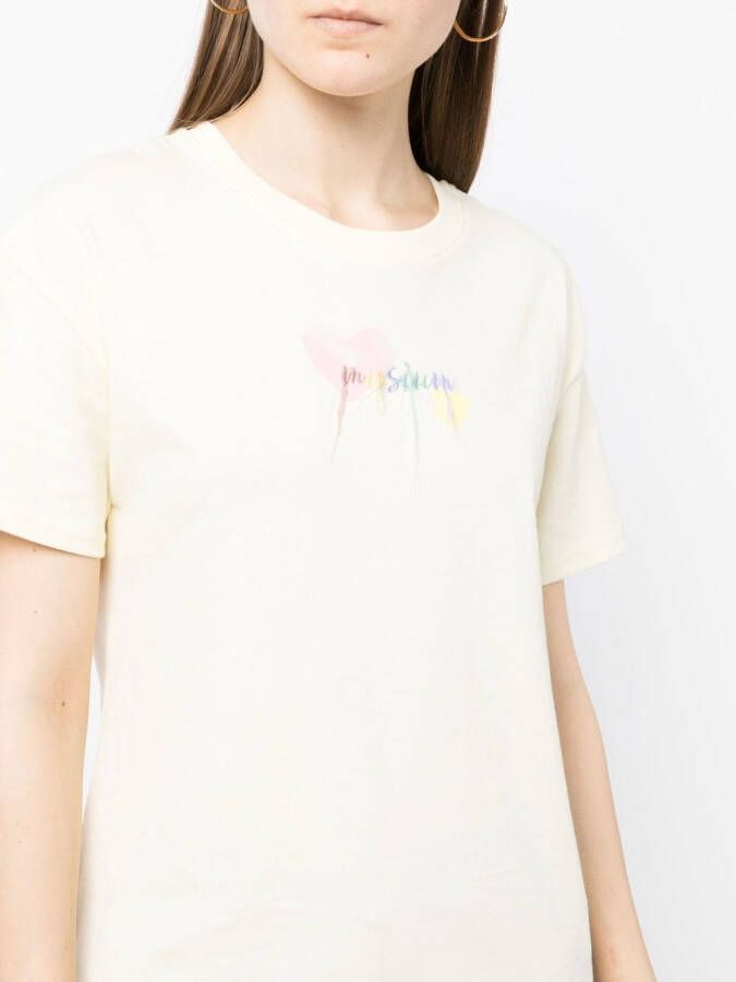 Musium Div. T-shirt met print Geel