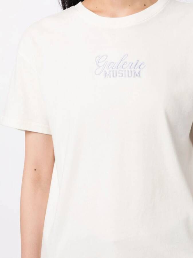 Musium Div. T-shirt met print Wit