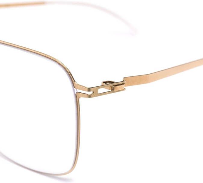 Mykita Bril met vierkant montuur Goud