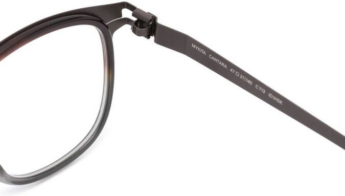 Mykita Cantara bril met vierkant montuur Bruin