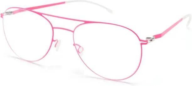 Mykita Niken bril met piloten montuur Roze