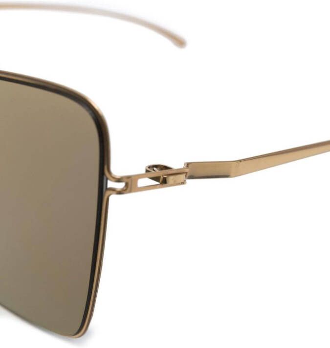 Mykita Zonnebril met vierkant montuur Goud