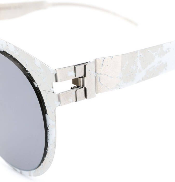 Mykita Transfer zonnebril met rond montuur Zilver