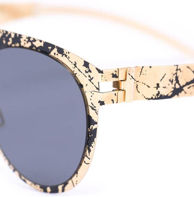 Mykita x Maison Margiela ronde zonnebril Goud