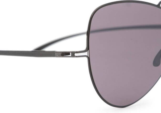 Mykita x Maison Margiela zonnebril met piloten montuur Zwart