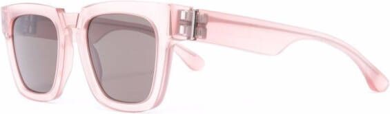 Mykita x Maison Margiela zonnebril met vierkant montuur Roze