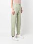 Myths Straight broek met tonale stiksels en zakken Groen - Thumbnail 3