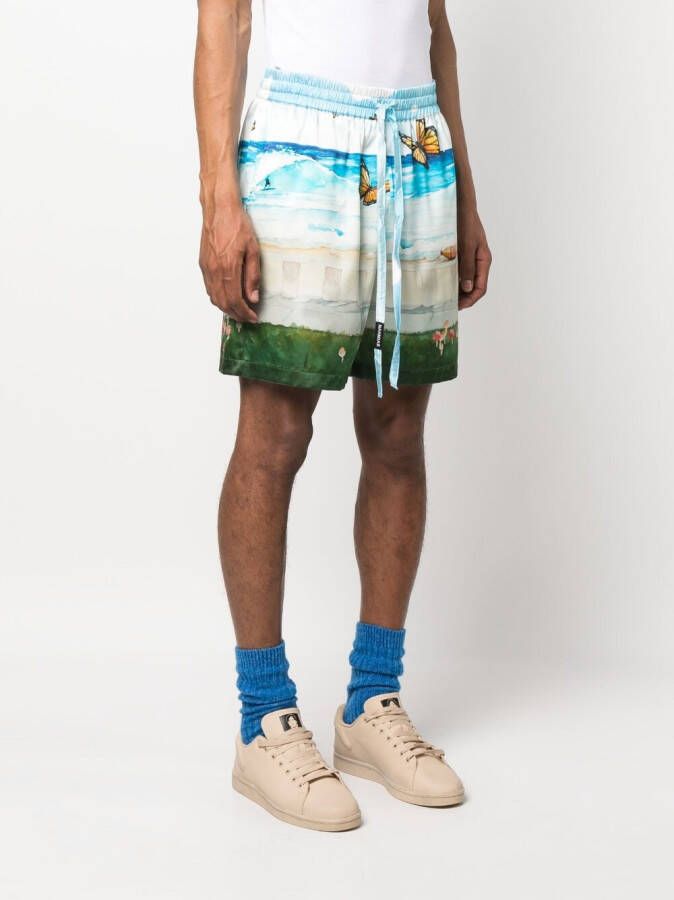 Nahmias Zijden shorts Blauw