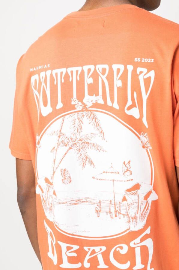 Nahmias T-shirt met print Oranje