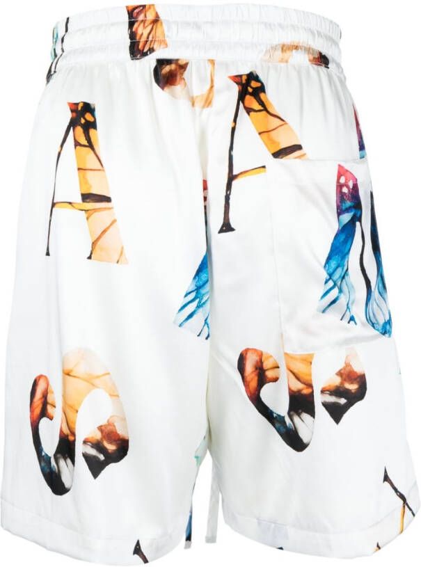 Nahmias Shorts met print Wit