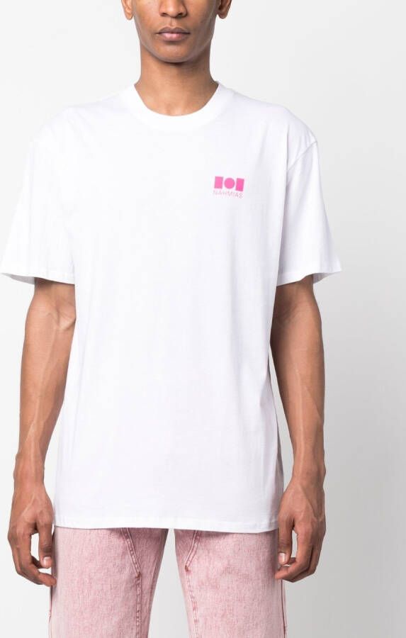 Nahmias T-shirt met logoprint Wit