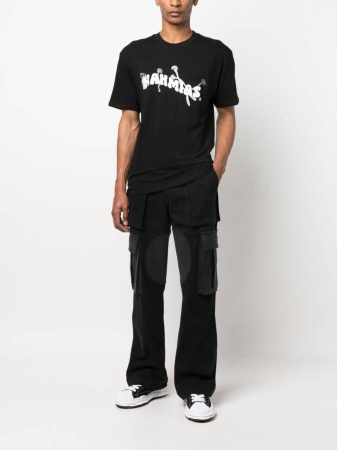 Nahmias T-shirt met logoprint Zwart