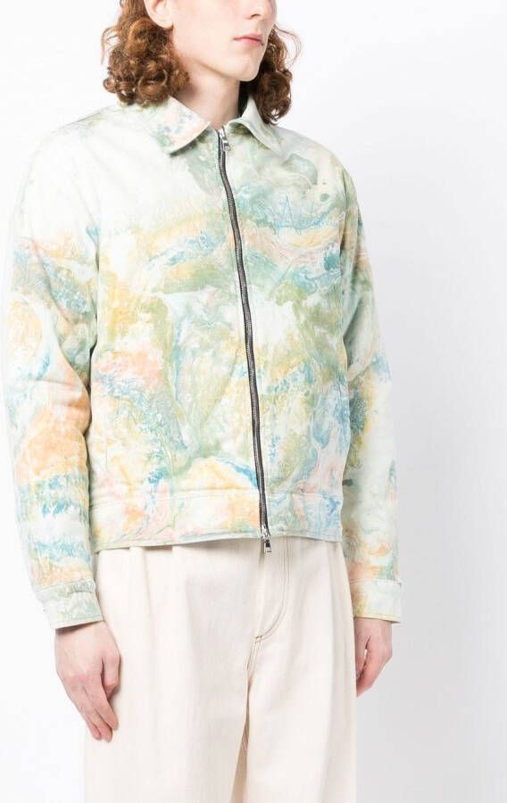 Nahmias Jack met marmerprint Groen