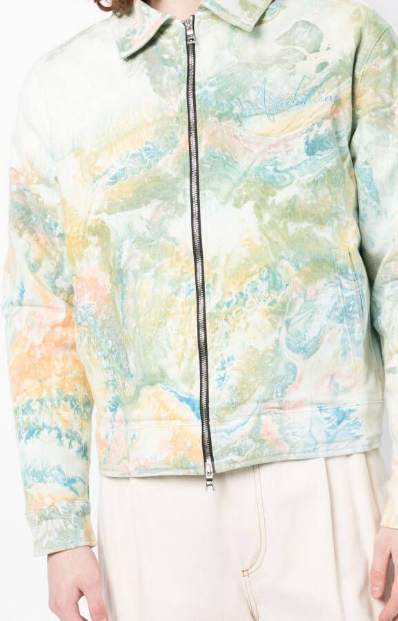 Nahmias Jack met marmerprint Groen