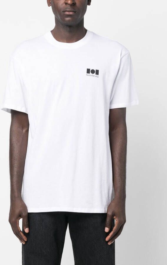 Nahmias T-shirt met logoprint Wit