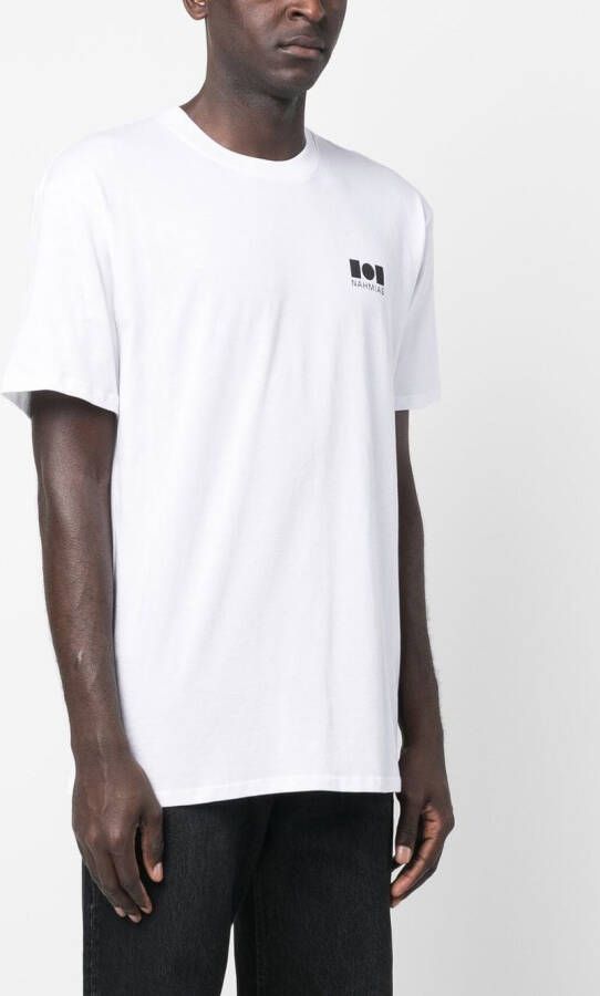 Nahmias T-shirt met logoprint Wit