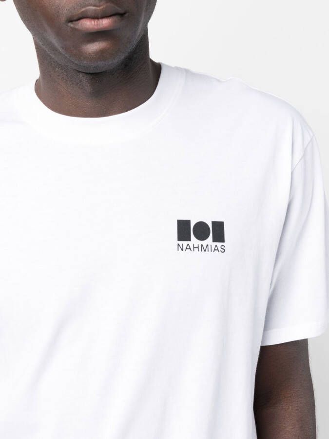 Nahmias T-shirt met logoprint Wit
