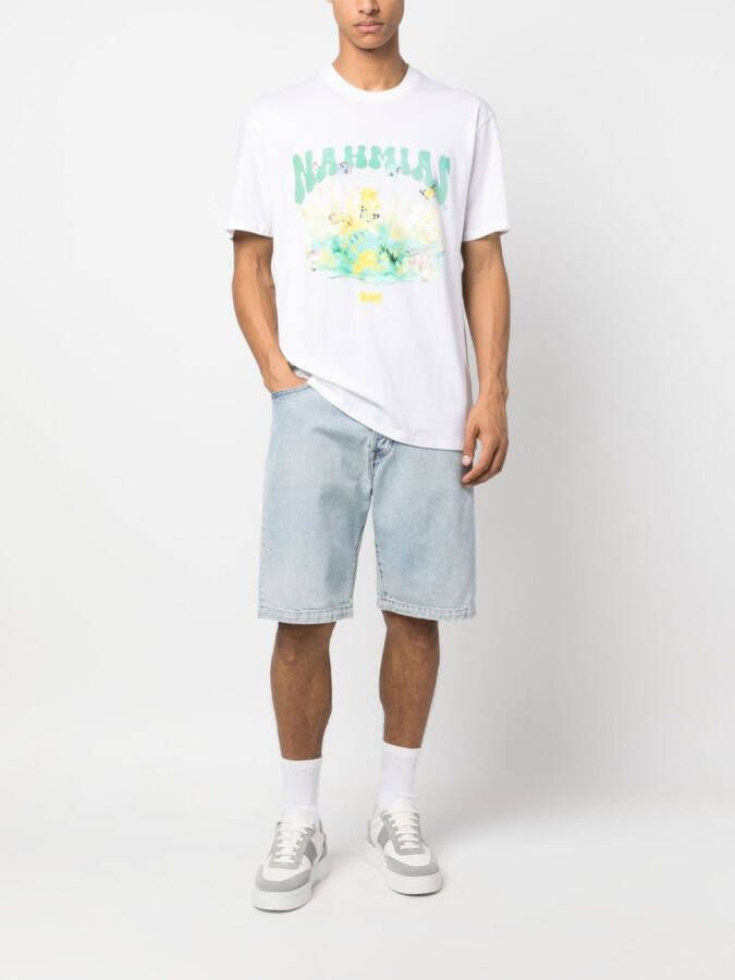Nahmias T-shirt met logoprint Wit
