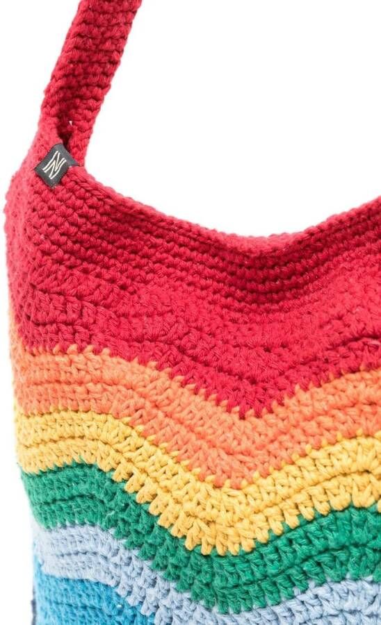 Nannacay Priya gehaakte schoudertas Veelkleurig