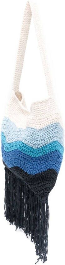 Nannacay Priya gehaakte schoudertas Blauw