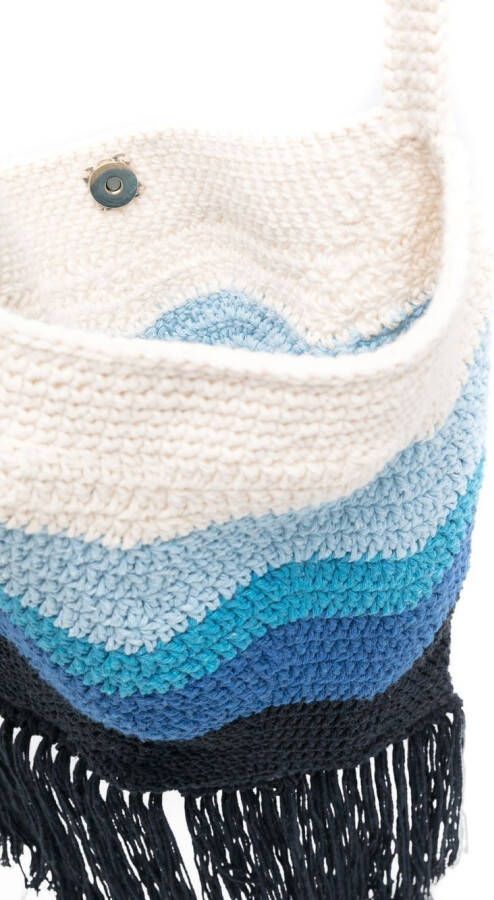 Nannacay Priya gehaakte schoudertas Blauw