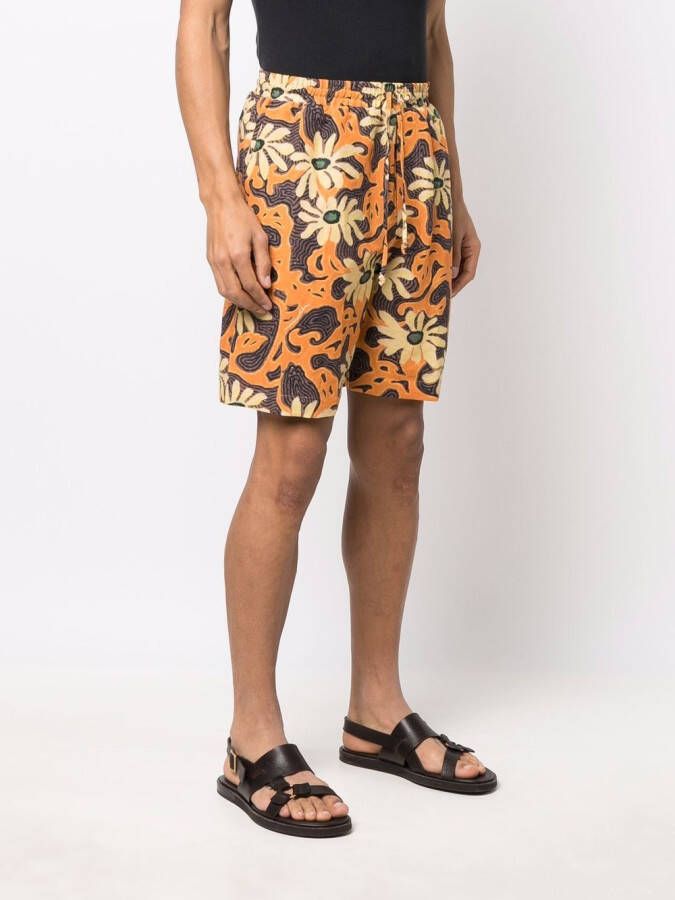 Nanushka Bermuda shorts met bloemenprint Oranje