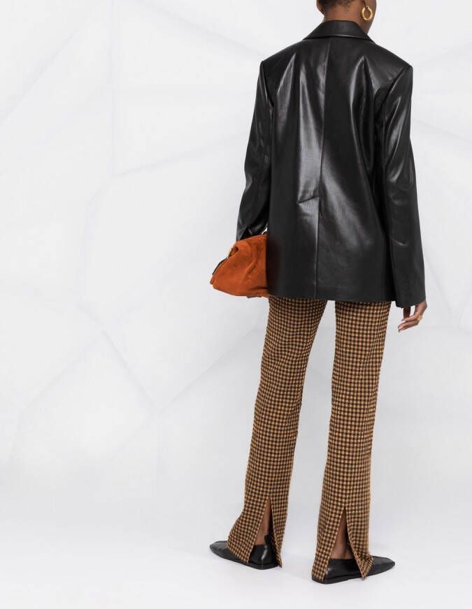 Nanushka Blazer met enkele rij knopen Zwart