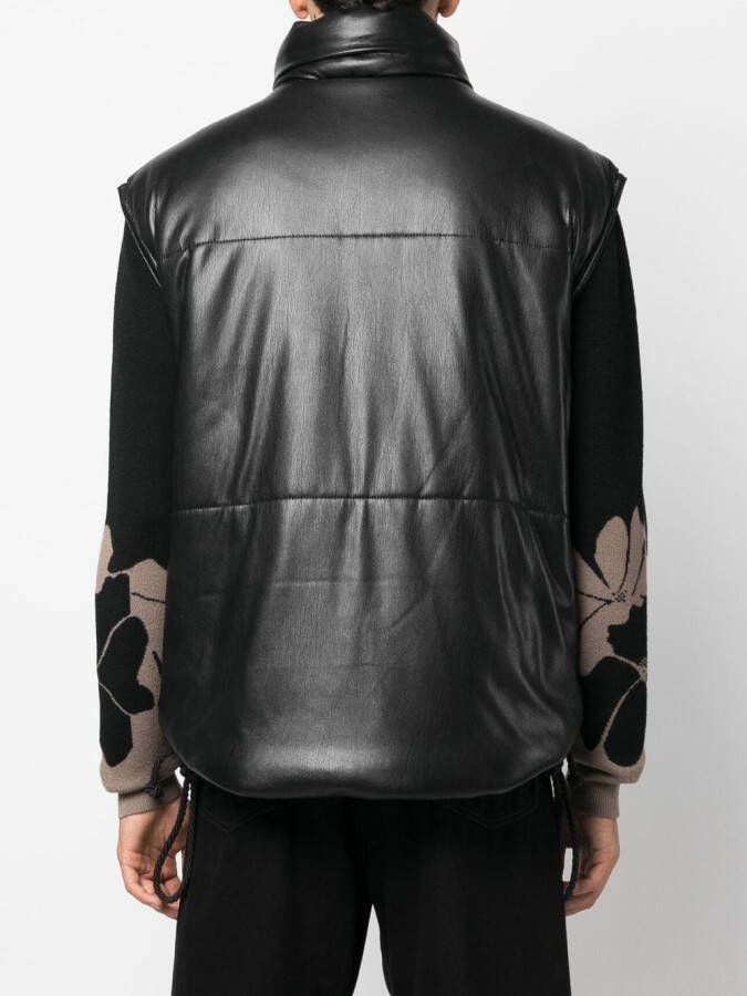 Nanushka Bodywarmer van imitatieleer Zwart